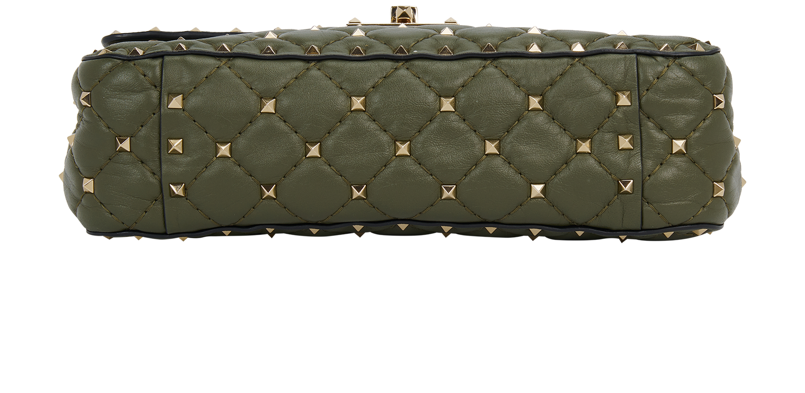 Rockstud Medium Spike Crossbody, &pound;450, Handbags, Green, Leather, Top view